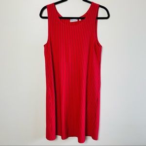 Habitat Med Sleeveless Jersey Vertical Striped A-Line Dress EUC